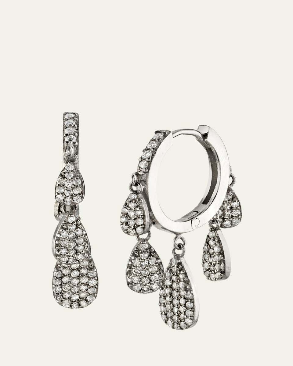 Pave Diamond 5 Shaker Earrings